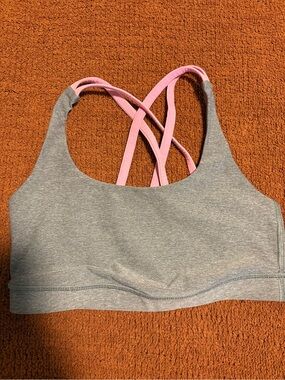 Lululemon grey razorback sports bra